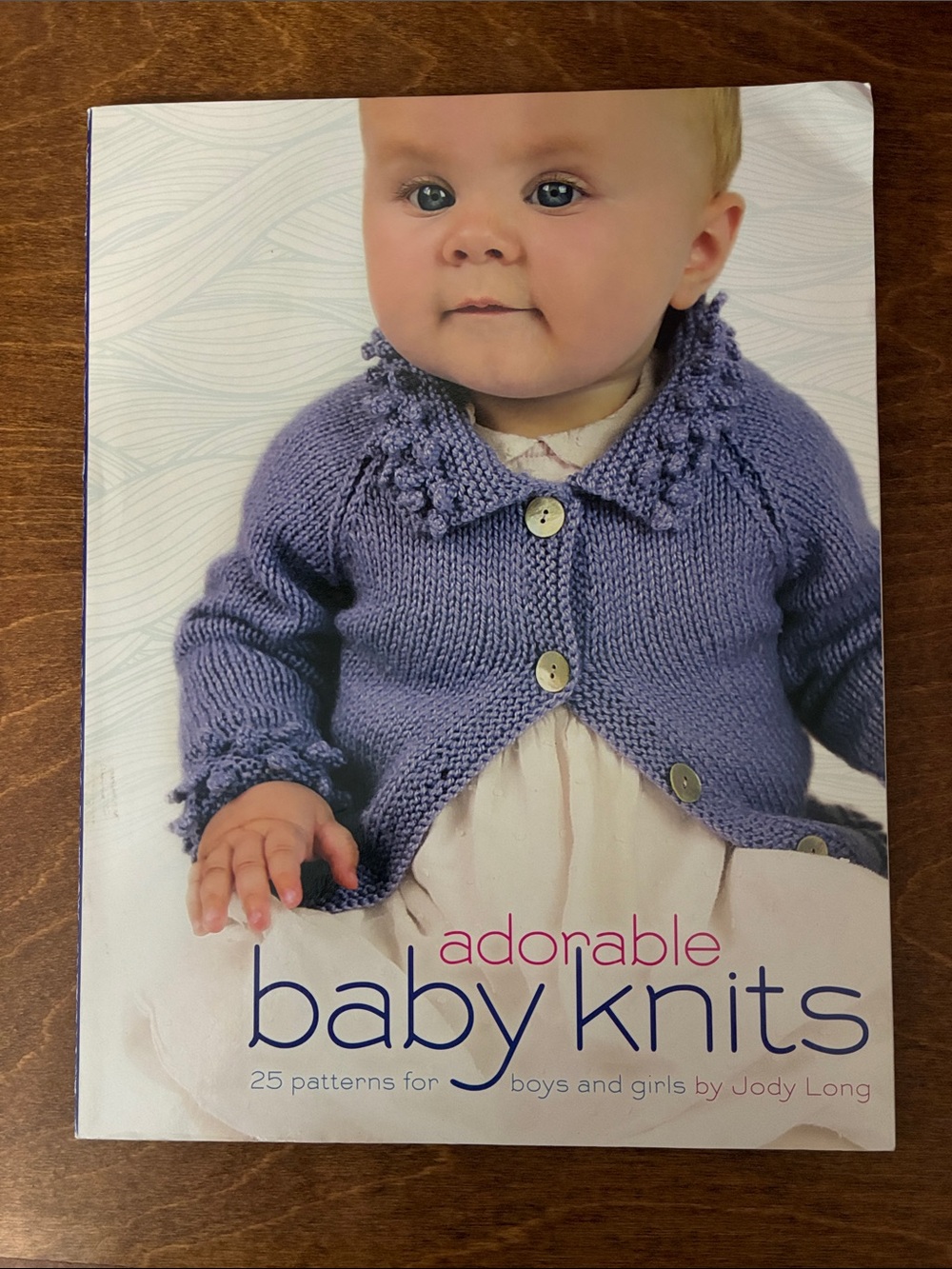 Adorable Baby Knits - Purple Baby Cardigan Pattern Book